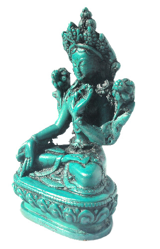 Tara Statue small Turquoise looking 4" tall RB-165T